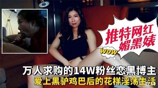 推特网红WOw媚黑婊万人求购的14W粉丝恋黑博主